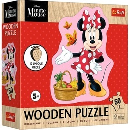 Puzzle 24 drewniane Wesoła Minnie 1