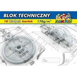 Blok techniczny A4 10 kartek Flamigo 1