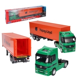 Ciśgnik siodłowy MERCEDES-BENZ ACTROS z naczepą 1:32 model metalowy TIR WELLY 1