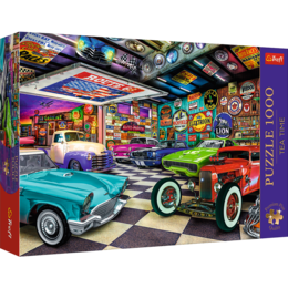 Puzzle 1000 Tea Time: Garaż kolekcjonera samochodów Premium Plus Quality 1