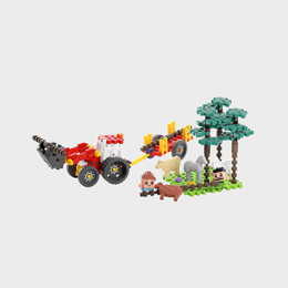 Klocki konstrukcyjne WAFLE MINI leśna akcja ratunkowa FARMER 100el 1