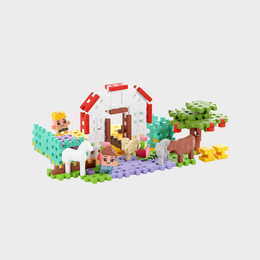 Klocki konstrukcyjne WAFLE MINI domek pani weterynarz FARMER 100el 1