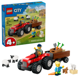 Klocki Lego CITY Czerwony traktor z przyczepą i owcą 1
