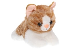 Maskotka KOT leżący z głosem 21cm miauczy 1