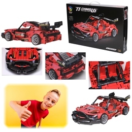 Klocki SAMOCHÓD WYŚCIGOWY czerwone auto sportowe 458el 1