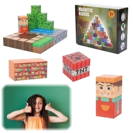 Klocki magnetyczne przestrzenne KOSTKI MAGNETYCZNE 58el Dream World 1