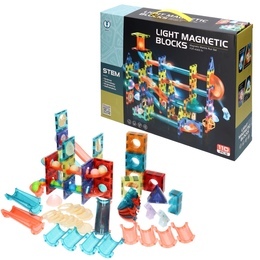 Klocki magnetyczne KULECZKOWY TOR 110el świecący 1