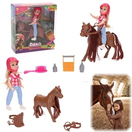 Figurka konik + lalka mini na przejażdżkę 1