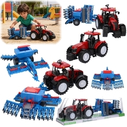 Mega duży traktor z przyczepą - agregat siewny MAŁY FARMER 1