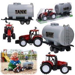 Mega duży traktor z przyczepą - beczkowóz MAŁY FARMER 1