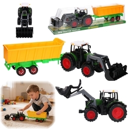 Traktor z turem + żółta przyczepa MAŁY FARMER 1