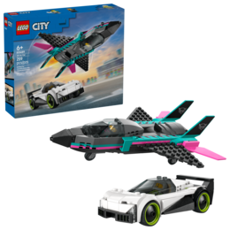 Klocki LEGO CITY Odrzutowiec kontra samochód 1