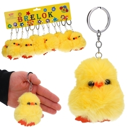 Puchaty brelok KURCZAK 1szt pompon 1