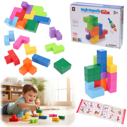 Klocki magnetyczne przestrzenne 3D 9el 1