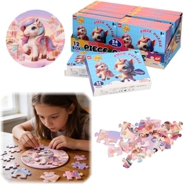 Okragłe puzzle 24 KONIK JEDNOROŻEC 1