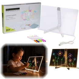 Akrylowa tablica LED do rysowania podświetlana NEON 30x20cm 1
