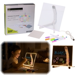Akrylowa tablica LED do rysowania podświetlana NEON 20x20cm 1
