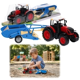 Traktor z przyczepą - kopaczka do ziemniaków 1