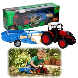 Traktor z przyczepą - kopaczka do ziemniaków w pudełku 1