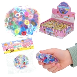 SQUISHY gniotek antystresowy CRYSTALL BALL z koralikami 1