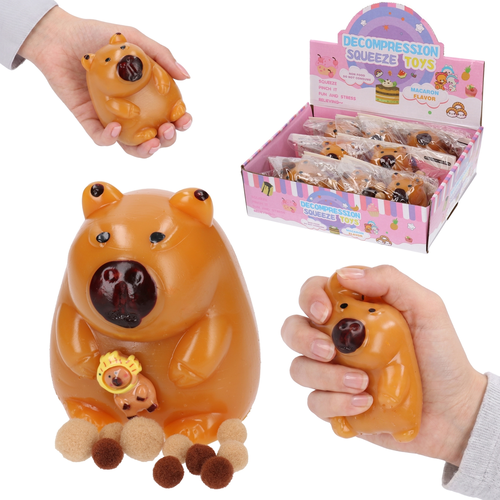Gniotek antystresowy KAPIBARA z małą kapibarą squishy 1