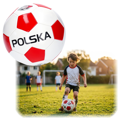 Piłka nożna POLSKA biało czerwona  1