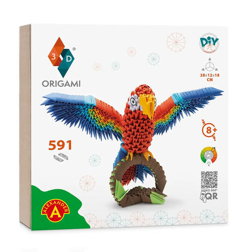 Origami 3D Papuga 1