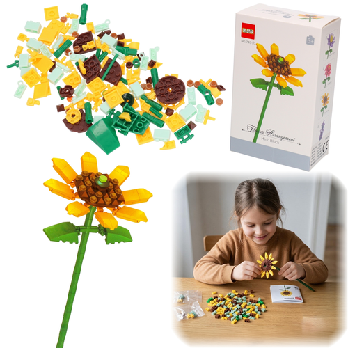 Mini klocki KWIATY FLOWERS różne wzory 1