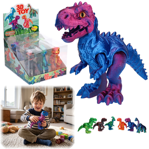 Figurka 3D DINOZAUR z drukarki, hit TIK TOKA mega duży 1