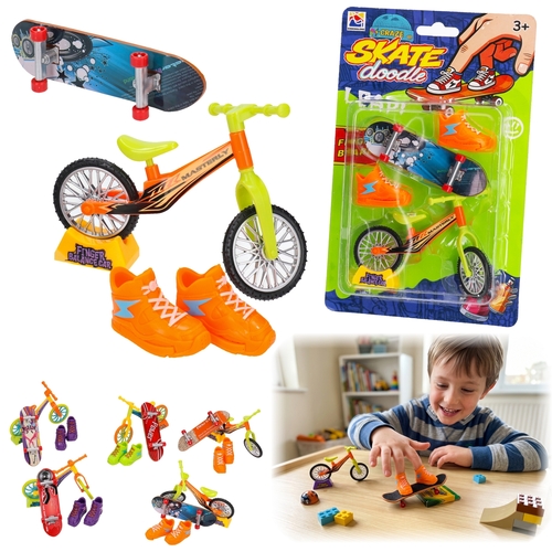 Fingerboard BMX deskorolka na palec + rower i buty 1