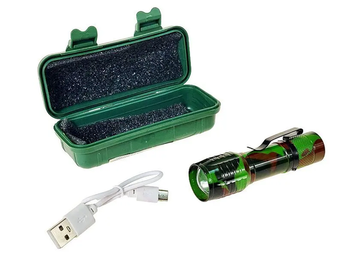 Latarka LED z ładowarką USB - 3 tryby świecenia MORO 1