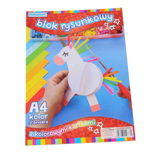Blok rysunkowy kolorowe kartki A4 20 kartek 1