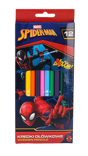 Kredki ołówkowe trójkątne Spider-Man 12szt. 1