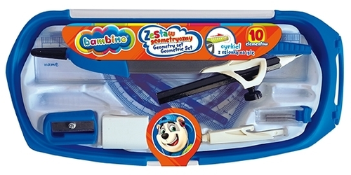 Zestaw geometryczny z cyrklem BAMBINO, 10el 1