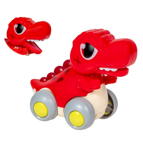Dinozaur na kółkach czerwony Hola 1