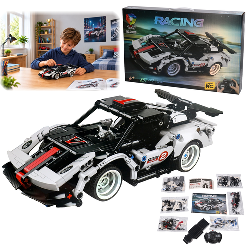 Klocki SAMOCHÓD SPORTOWY na radio RC 357el JIQILE auto 70016 1