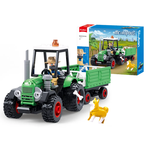 Klocki Sluban traktor z przyczepą Metropolis 114el 1