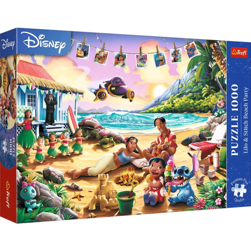 Puzzle 1000 Lilo & Stitch Impreza na plaży Premium Plus Quality 1