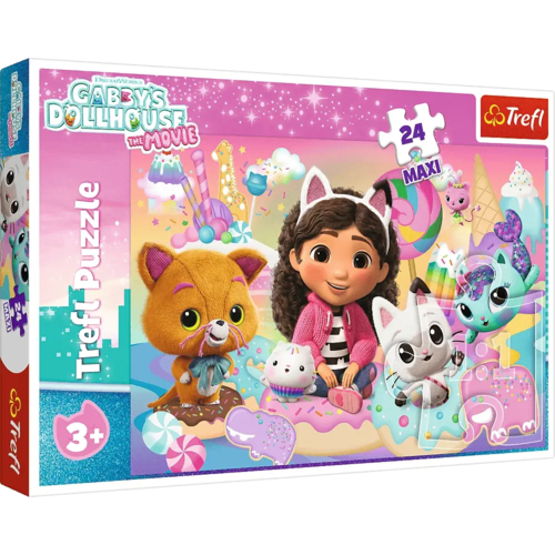 Puzzle 24 MAXI Koci świat Gabby 1