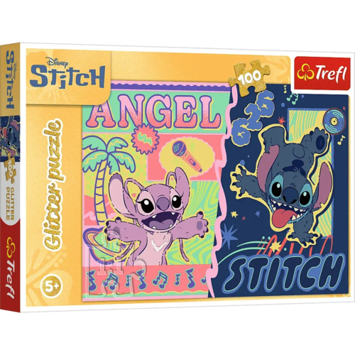 Puzzle 100 Lilo & Stitch Hawajski Blask Glitter 1