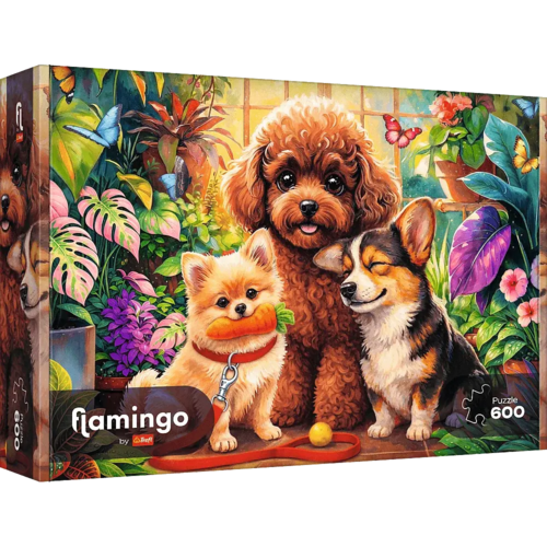 Puzzle 600 Psy w oranżerii 1