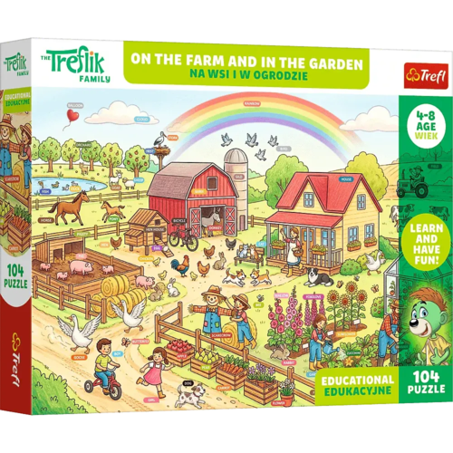 Puzzle edukacyjne 104 Rodzina Treflików Na wsi i w ogrodzie 1
