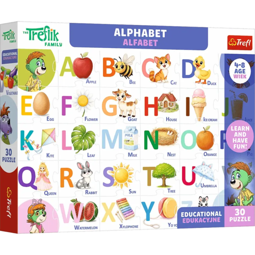 Puzzle edukacyjne 30 Rodzina Treflików Alfabet 1