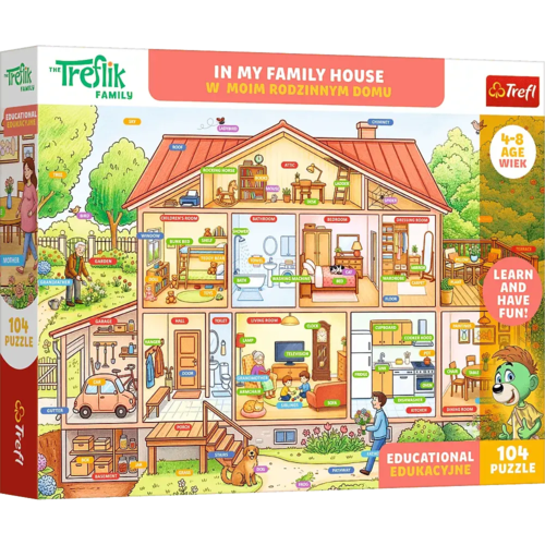 Puzzle edukacyjne 104 Rodzina Treflików W moim rodzinnym domu 1