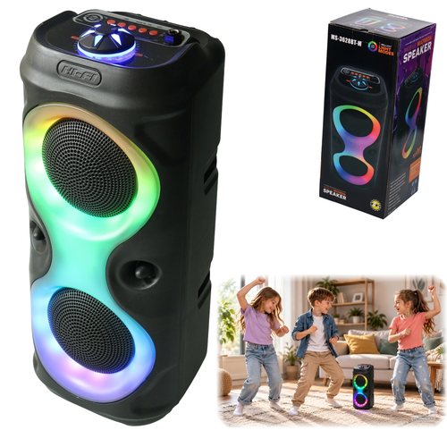 Bezprzewodowy głośnik BLUETOOTH duży, radio, światło 1