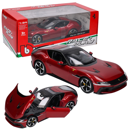 Auto Ferrari 12 Cilindri model metalowy BURAGO 1:24 RACE PLAY 1