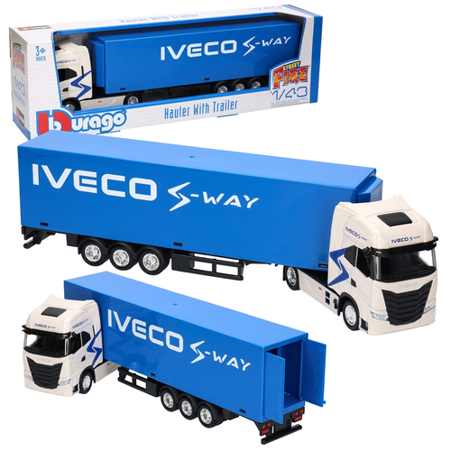 TIR IVECO S-WAY kontener model metalowy 1:43 1