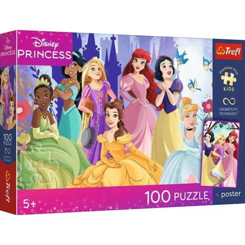 Puzzle 100 Disney Relaks z księżniczkami 1