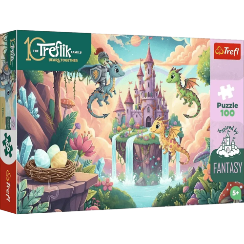 Puzzle 100 Rodzina Treflików Rycerz Treflik i smoki 1