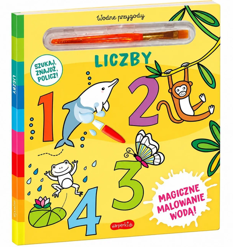 Kolorowanka LICZBY Wodne przygody - kolorowanka wodna 1